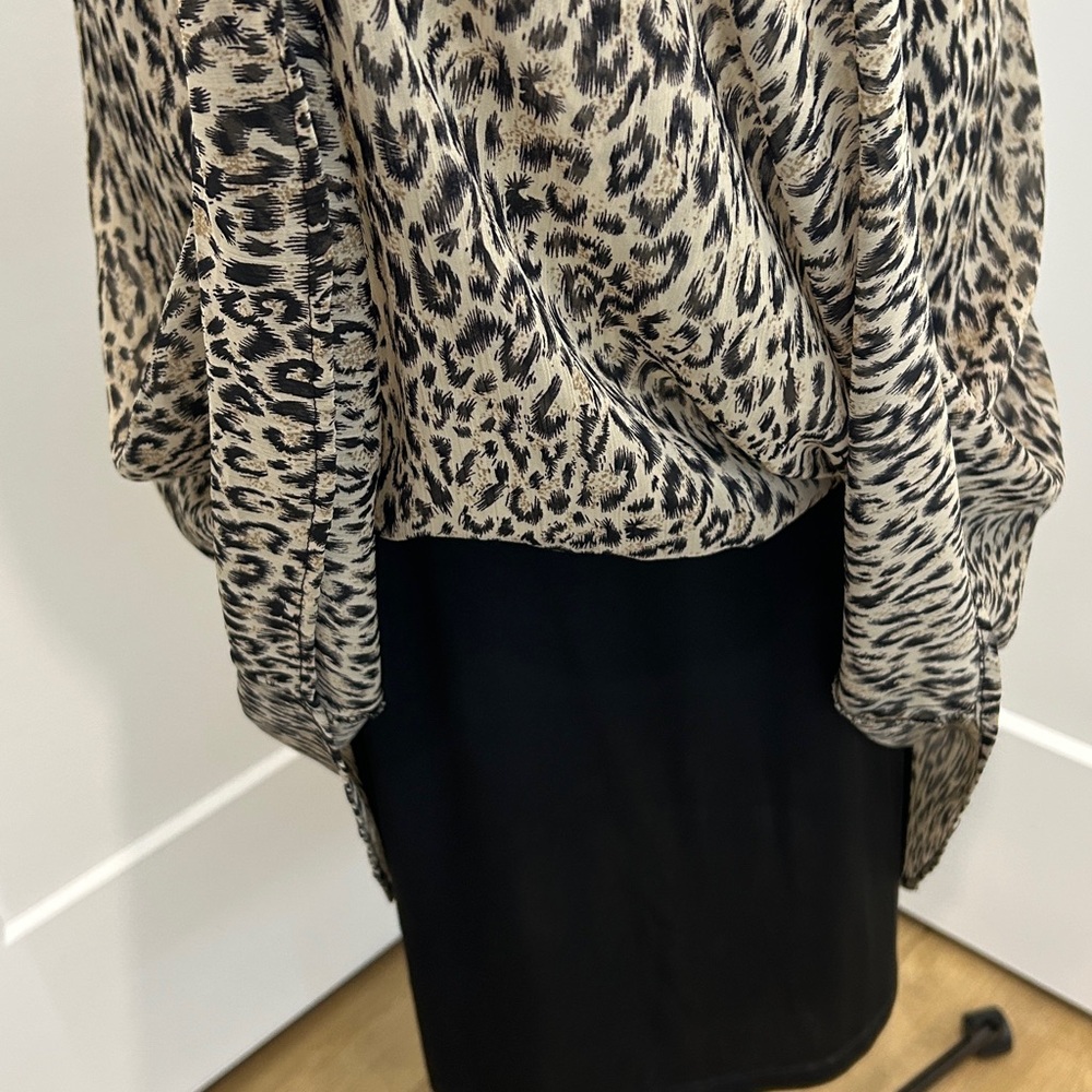 AA Studio Sleeveless Cowl Neck Animal Print Dress |Size 6 - Picture 7 of 9